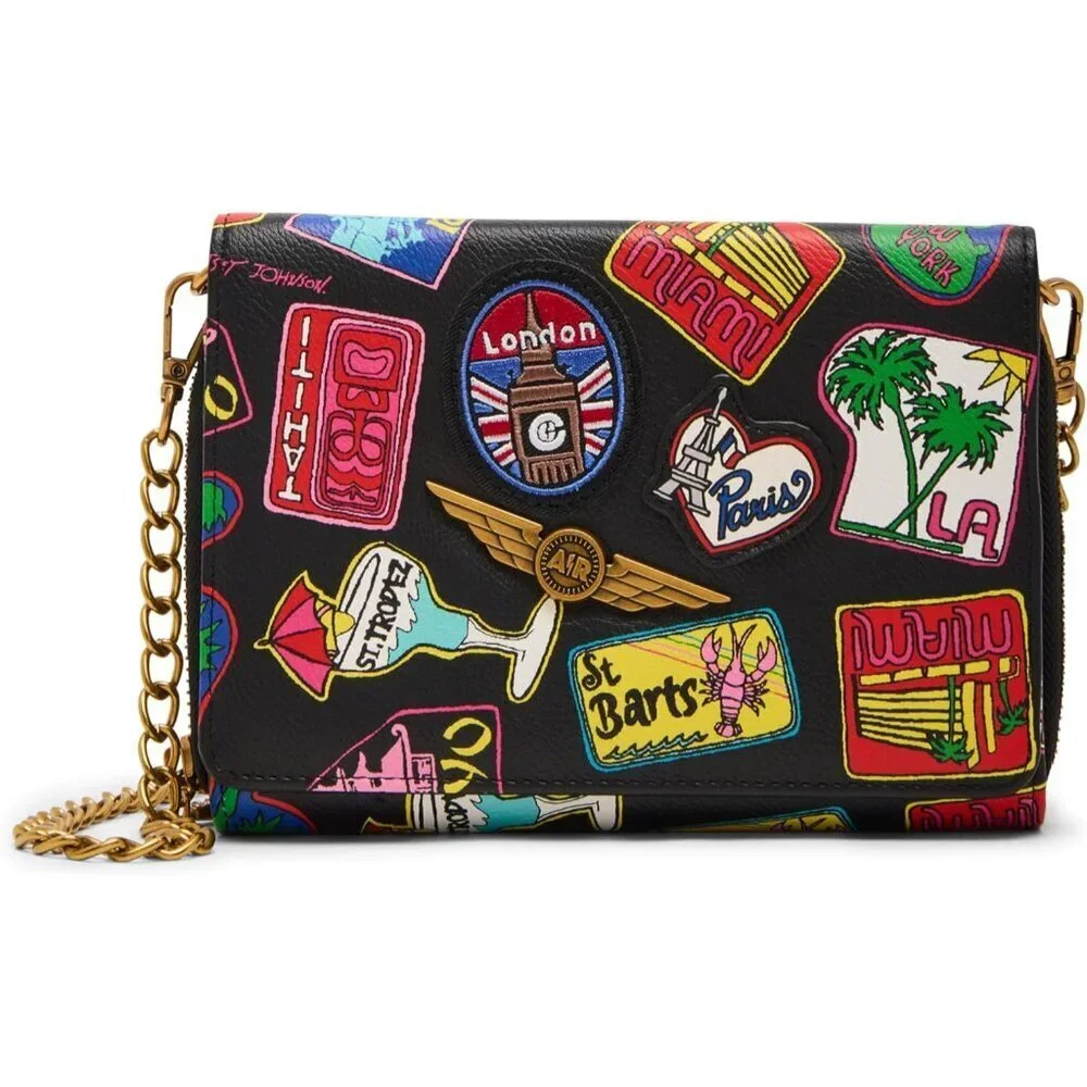 Jet Set Wallet Crossbody Women's Leather Small Bag with Card Slots